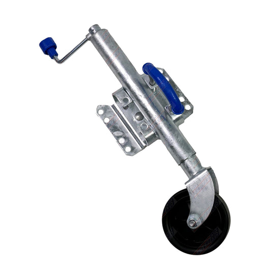 H3932 Mackay 1262 Dunbier Galvanised Wind-Up Swing-Up Jockey Wheel 8" Steel Wheel | Marine Trailer Part