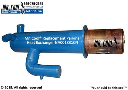 NA001831 Aftermarket Perkins 6.354 Long Heat Exchanger 20-1/2 in | Sawley's Select Marine Parts