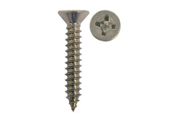 910121 S/S CSK Self Tapper Screw 12g x 1" (6Pcs) | Marine Stainless Fastener