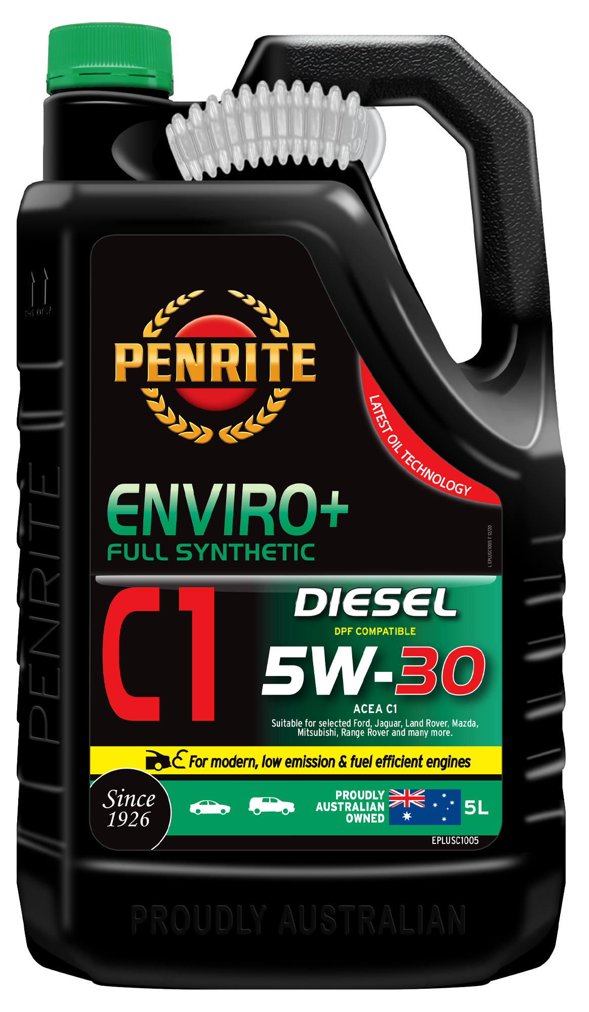 EPLUSC1005 Penrite Enviro+ C1 5W30 Full Synthetic 5L | Genuine Penrite Lubricants