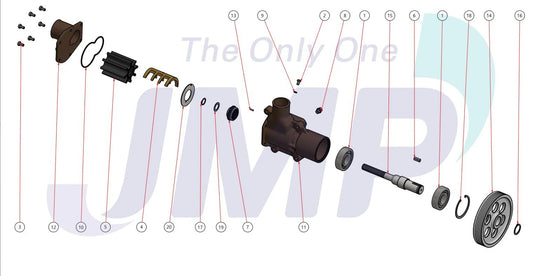 JPR-VP0060DA Aftermarket Volvo Penta D6 Old-Style Seawater Pump 21380890 | Sawley's Select Marine Parts