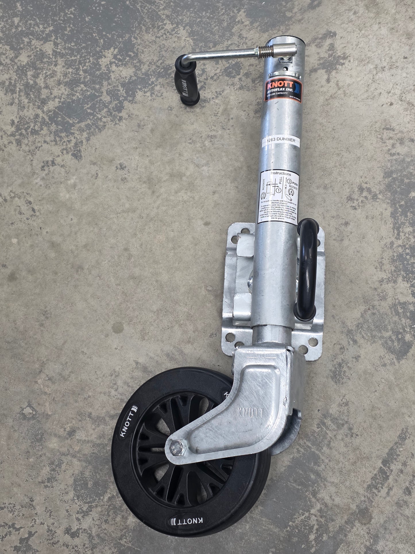 H3941 Mackay 1293 Dunbier Knott Swing up Jockey wheel TK57-210/50m | Marine Trailer Part