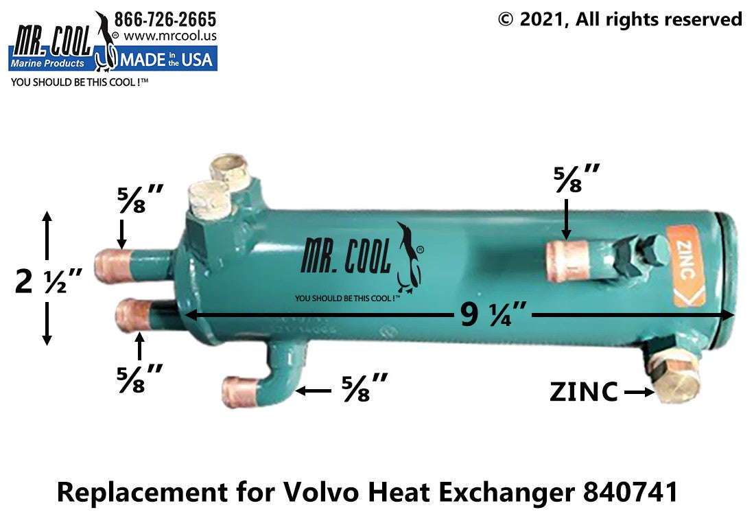 859360 / 840741 Aftermarket Volvo Penta 2002/2003 Heat Exchanger | Sawley's Select Marine Parts