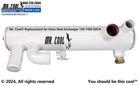 MEC 130-7489-02CN Aftermarket Onan MDKD/MDKB Heat Exchanger | Sawley's Select Marine Parts