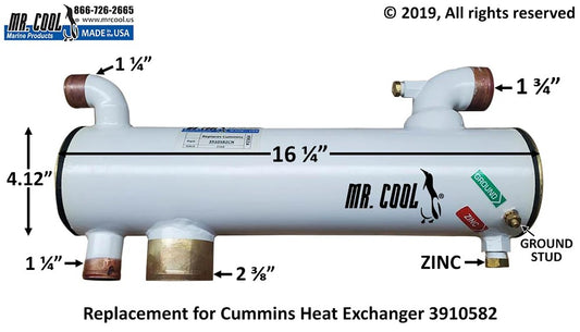 3910582 Aftermarket Cummins 4BT/A3.9 Heat Exchanger | Sawley's Select Marine Parts