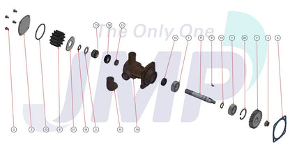 JPR-YM04JHA Yanmar 3JH3E, 4JH3E,/TE, -DTE and 4JH4-TE Seawater Pump 129670-42513 Replacement JPR-YM04JHA