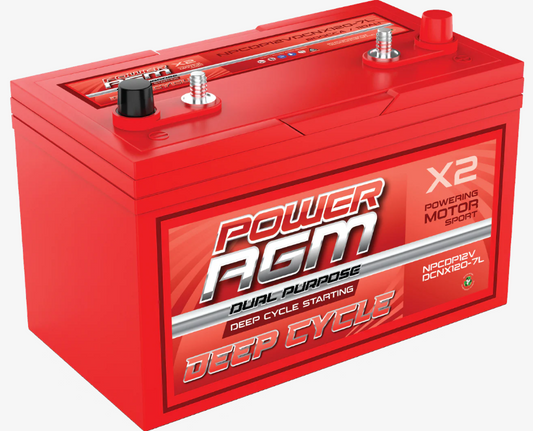 NPCDP12VDCNX120-7L Power Crank 110 AH 800 CCA Battery | Dual Purpose AGM Deep Cycle Starting