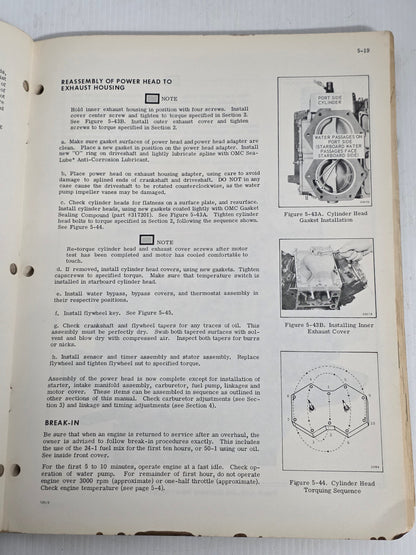1973 Evinrude Starflite 135HP Service Manual | Genuine Used Manual