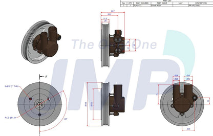 JPR-VP2799G Volvo Penta 4.3, 5.0, 5.7, V8, V6, GL GXI Seawater Pump 21212799 / 3812519 Replacement