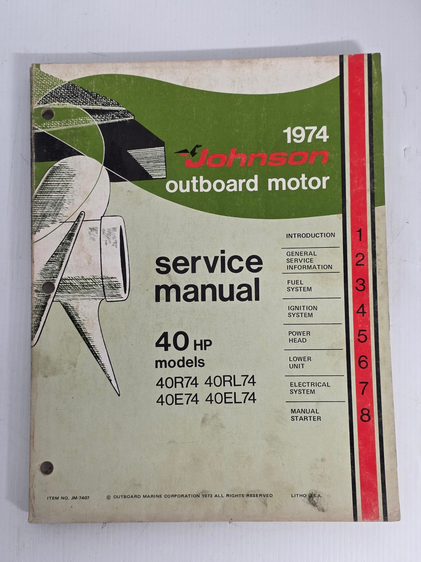 1974 Johnson 40HP Service Manual | Genuine Used Manual
