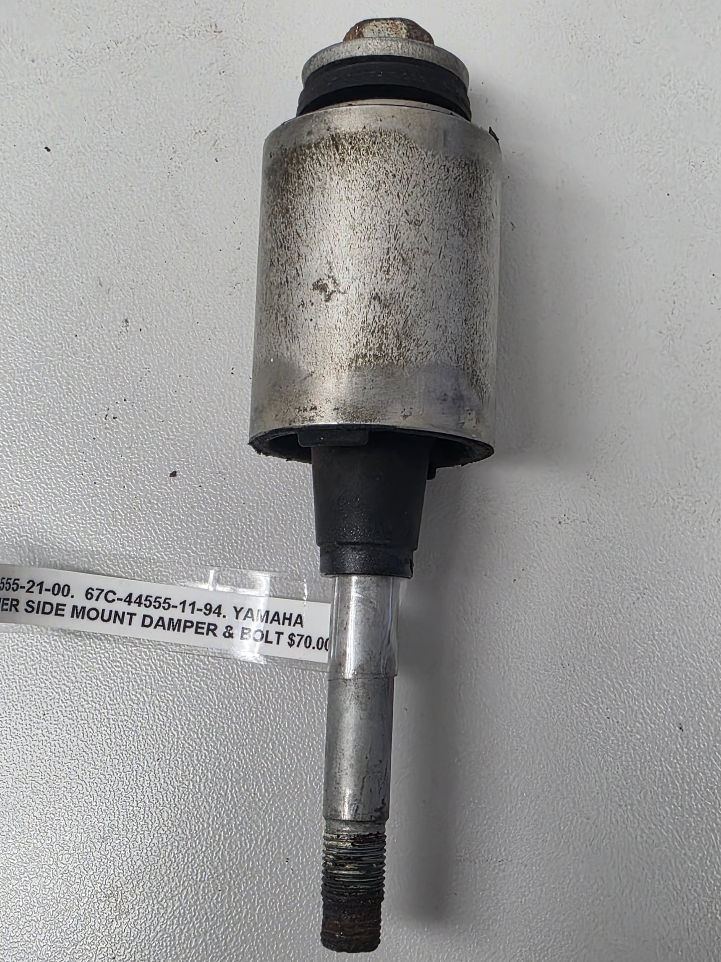 67C-44555-21-00 67C-44555-11-94 Yamaha 40BET Lower Side Mount Damper & Bolt | Genuine Used Part