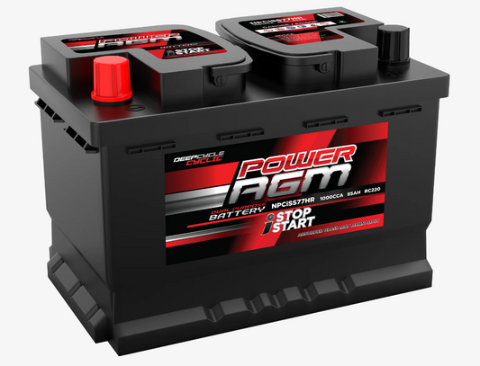NPCISS77HR Power Crank 1000 CCA Battery | AGM Stop/Start Series