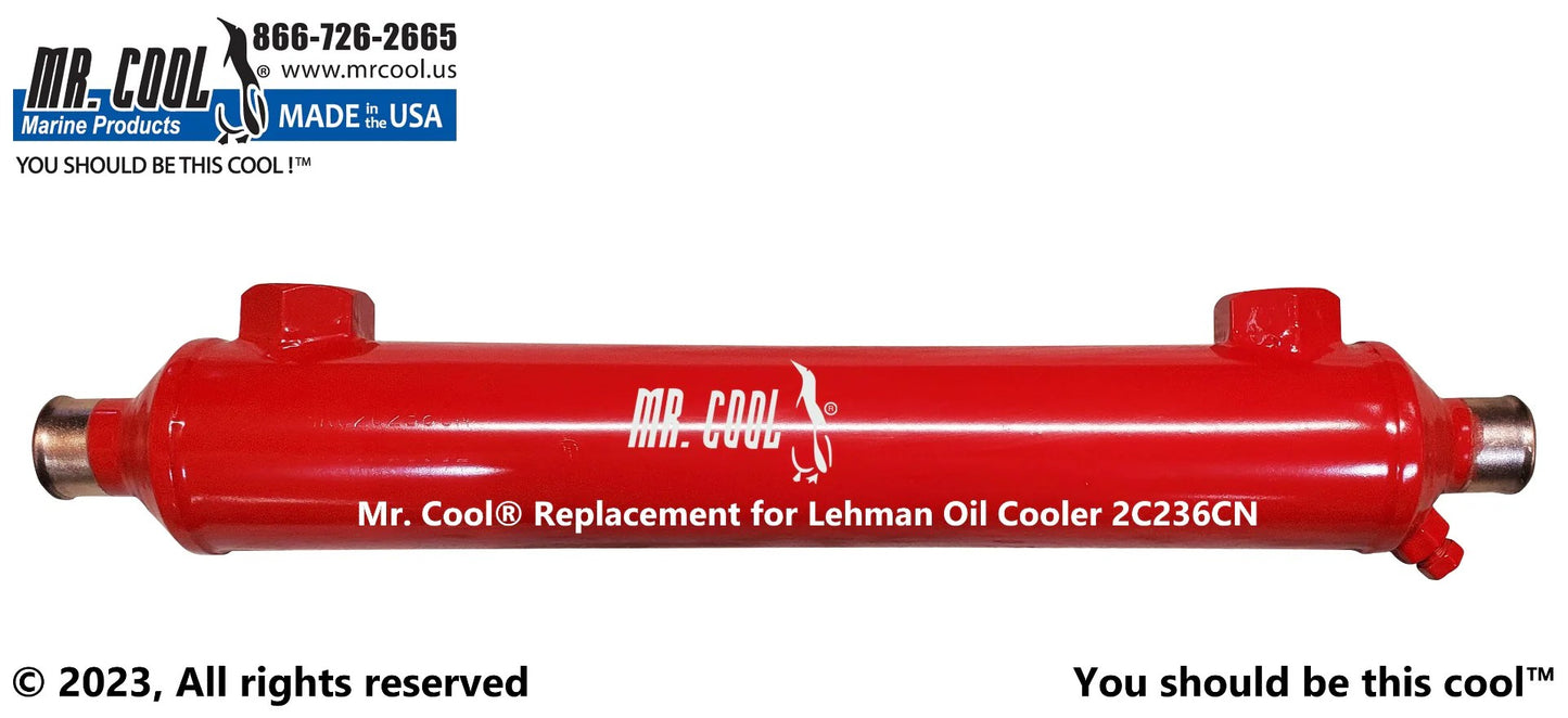 2C236 Aftermarket SeaStar Power Steering Oil Cooler 1/2 in Oil, 2 x 12 in | Sawley's Select Marine Parts