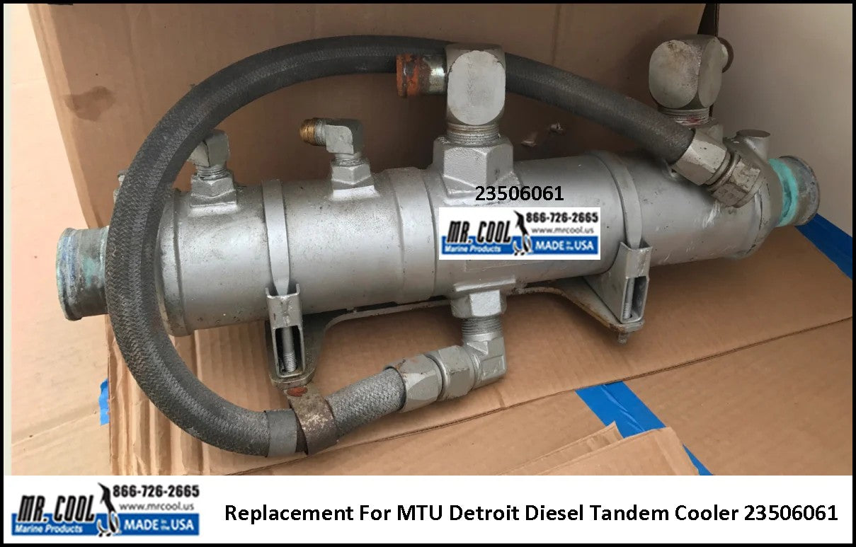 23506061 MTU DETROIT DIESEL 6V-92 TANDEM COOLER 23506061 STARBOARD REPLACEMENT