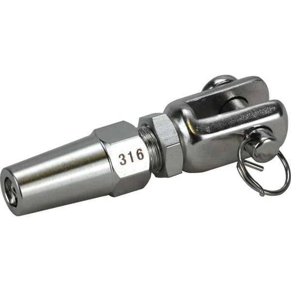 SS8012-03 S/S 1/8 Swageless Fork Terminal 6mm | Marine Deck Hardware