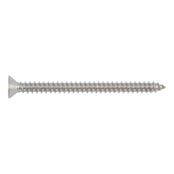 01234219 Self Tapping Screws, Flat Countersunk Head Phillips, Stainless Steel 4.2 x 19