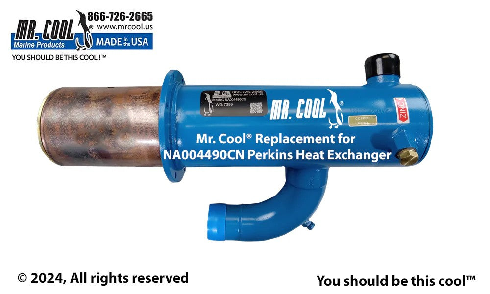 NA004490 Aftermarket Perkins 6.354 Short Heat Exchanger 14-3/8 in | Sawley's Select Marine Parts
