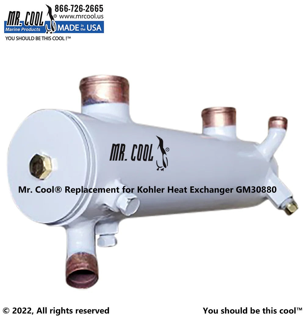 229058 / GM30880 Aftermarket Kohler 9/10, 23/27 Heat Exchanger | Sawley's Select Marine Parts