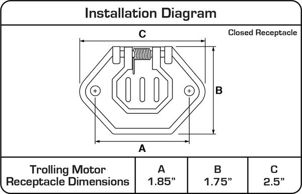51442 Trolling Motor Connector - Female | Marine Electrical Part