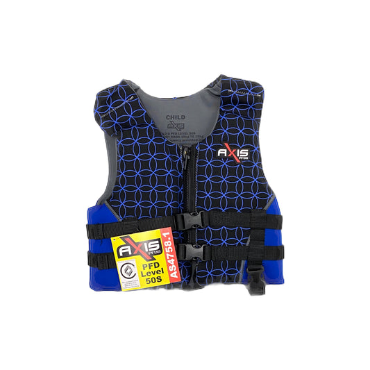 603461B Axis Neoprene PFD Level 50S Child Blue | Marine Safety Gear