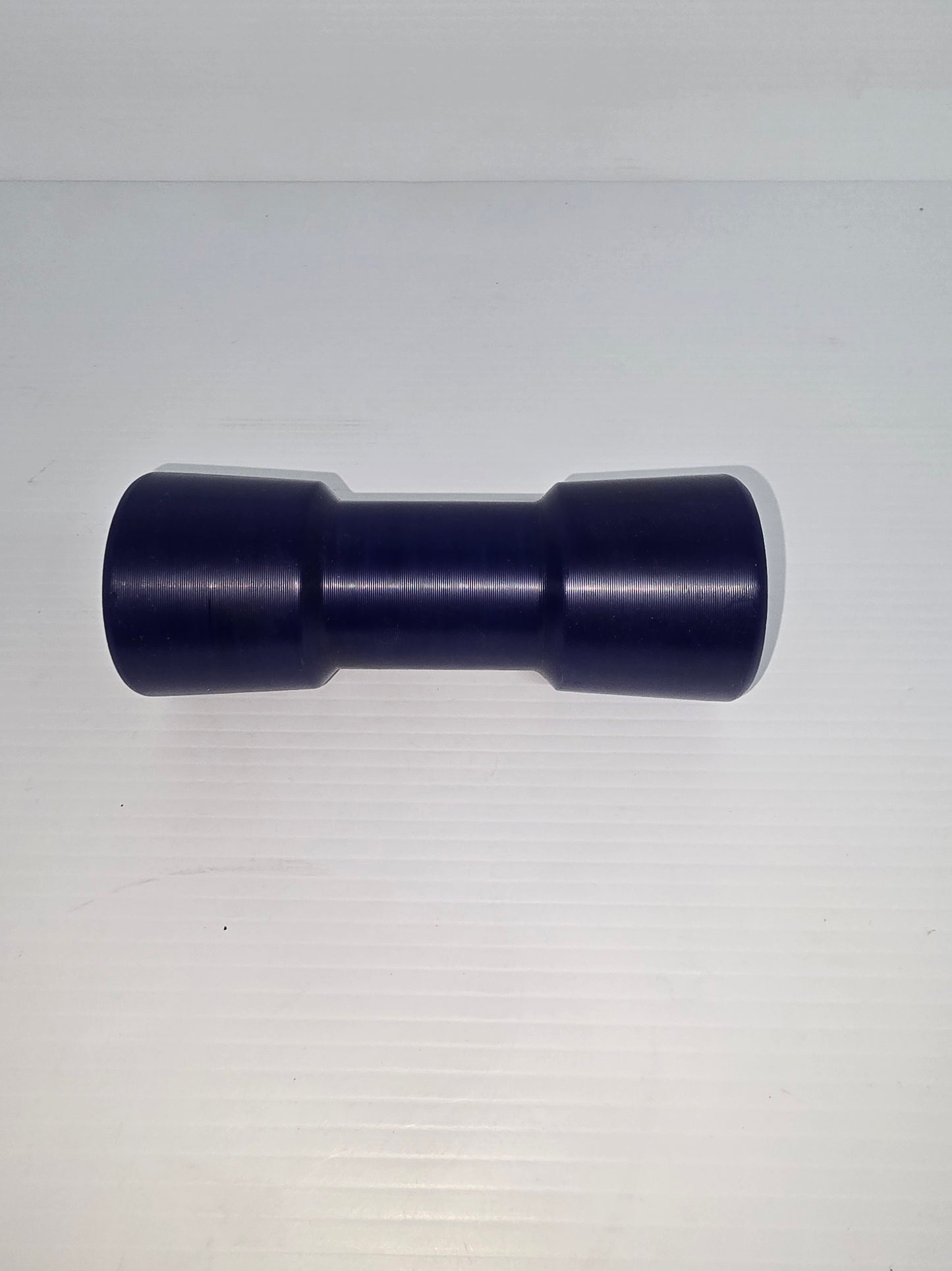 2897 Dunbier Hard Poly Dog Bone Blue Keel Roller 6"