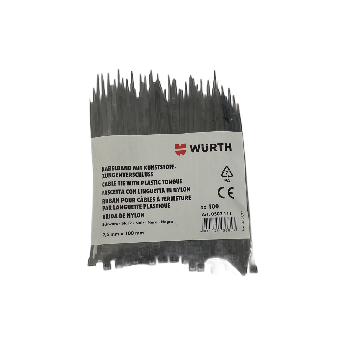 0502111 2.5mm x 100mm Cable tie | Genuine Wurth Product