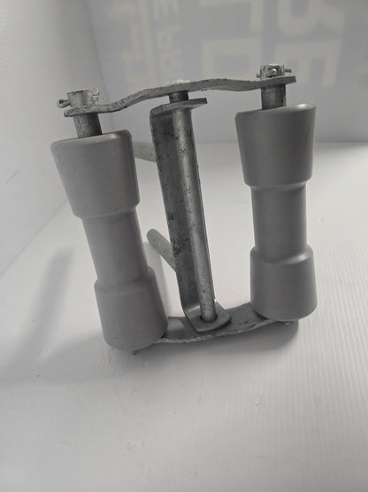 3157H Dunbier Hard Poly Roller & Bracket Double  8"