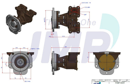 JPR-G6100 Detroit Diesel 6V53/6V71/8V53 Seawater Pump Aftermarket JMP JPR-G6100