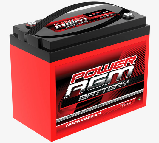 NPC6V225AH Power Crank 6V 225 AH Battery | 6 Volt AGM Cyclic Range