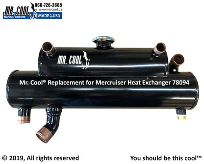 78094 Aftermarket Mercruiser Rear-Mount Heat Exchanger | Sawley's Select Marine Parts