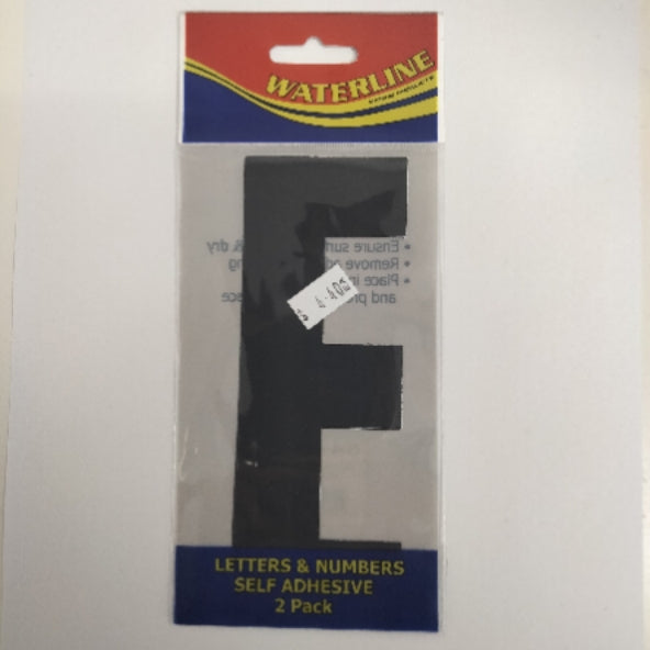 54721E Boat Letter E Black 6" Pack of 2 | Vessel Identification Stickers