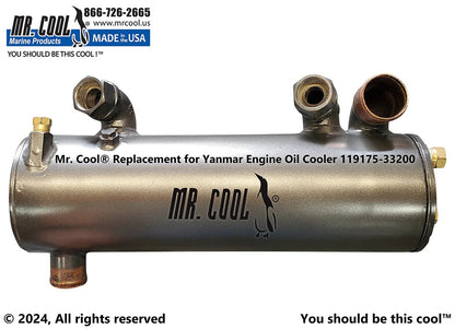 119175-33200 Aftermarket Yanmar Engine Oil Cooler | Sawley's Select Marine Parts