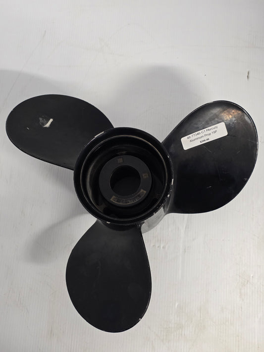48-77346-C1 48-77346A45 Mercury Black Max 13 x 19 Aluminium Propeller – RH 15 Spline | Genuine Used Part