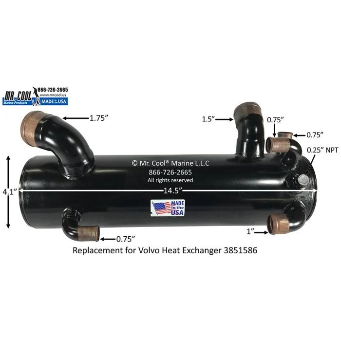 3851586 Aftermarket Volvo Penta Heat Exchanger | Sawley's Select Marine Parts