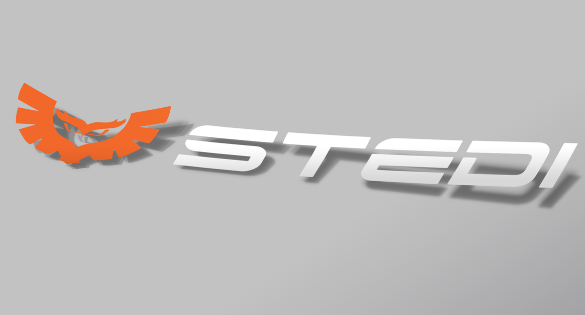 STEDI Banner Sticker 270mm x 40mm White/Orange