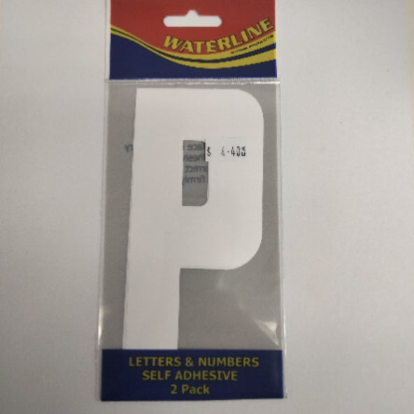 54725P Boat Letter P White 6" Pack of 2 | Vessel Identification Stickers