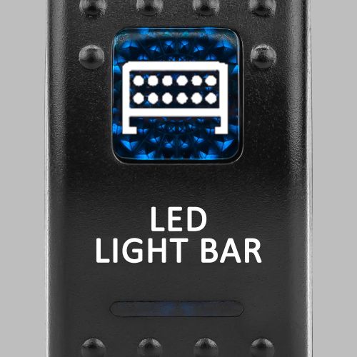 ROKSWCH-BAR Rocker Switch for 4x4 LED Light Bar Back Lit Blue