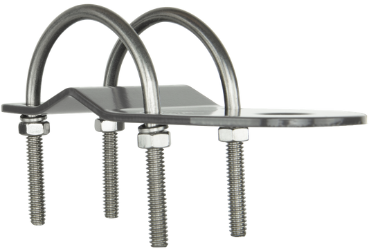 MB408SS 3MM BULL BAR BRACKET WITH "U" BOLTS - STAINLESS STEEL