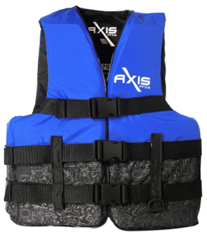 603415B Axis Nylon PFD Level 50S M Adult Blue | Marine Safety Gear