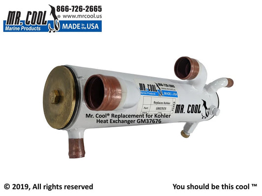 GM37676 Aftermarket Kohler 7EFOZD/8.5EFOZD/9EFOZD Heat Exchanger | Sawley's Select Marine Parts