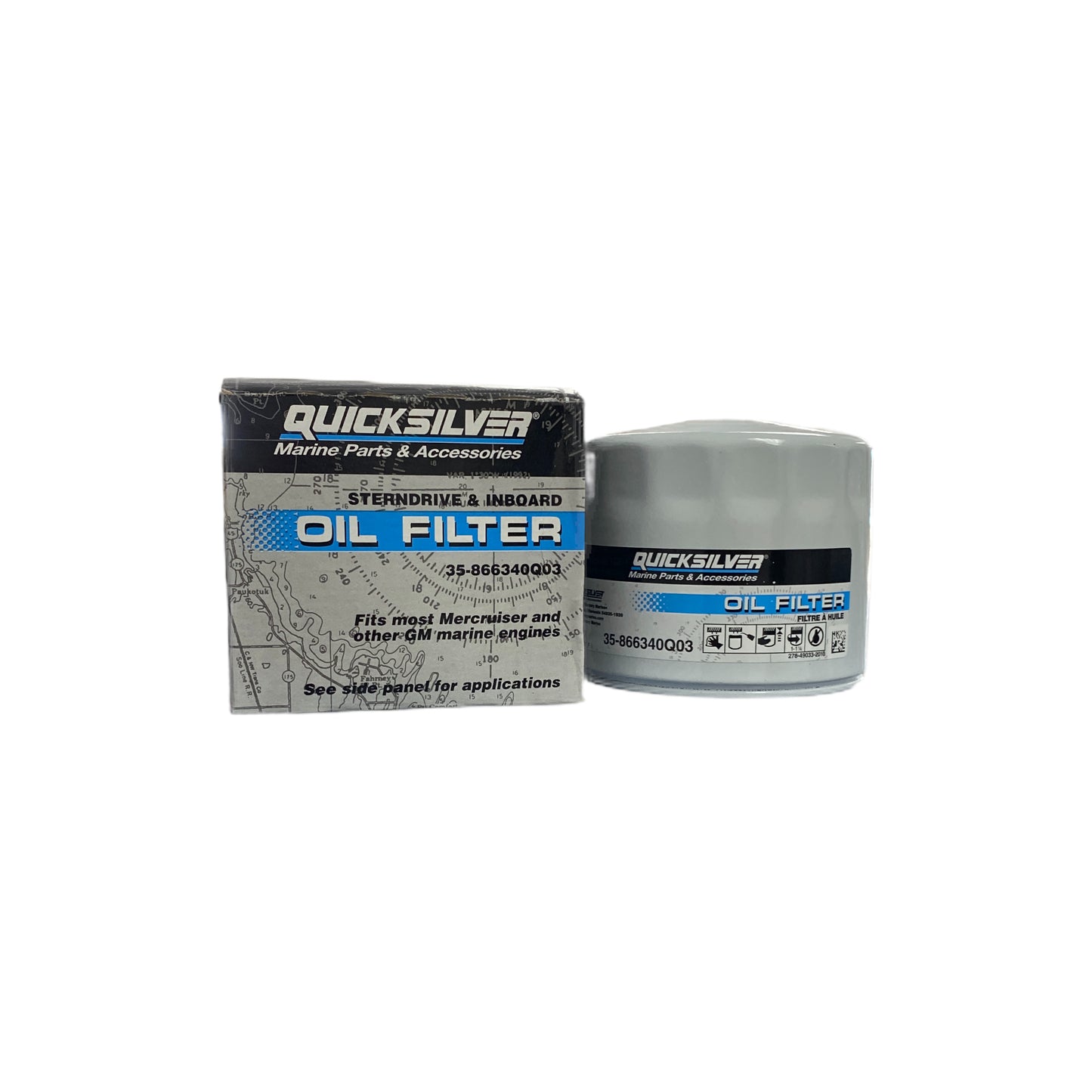 35866340Q03 Mercury MerCruiser 866340Q03 Oil Filter | Genuine Quicksilver OEM Part
