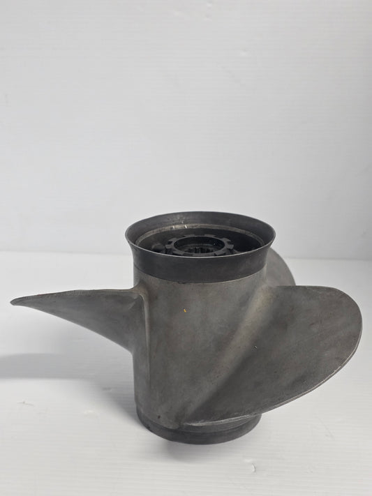 48-77344 48-77344A45 Mercury Black Max 13 1/4 x 17 Aluminium Propeller – RH 15 Spline | Genuine Used Part