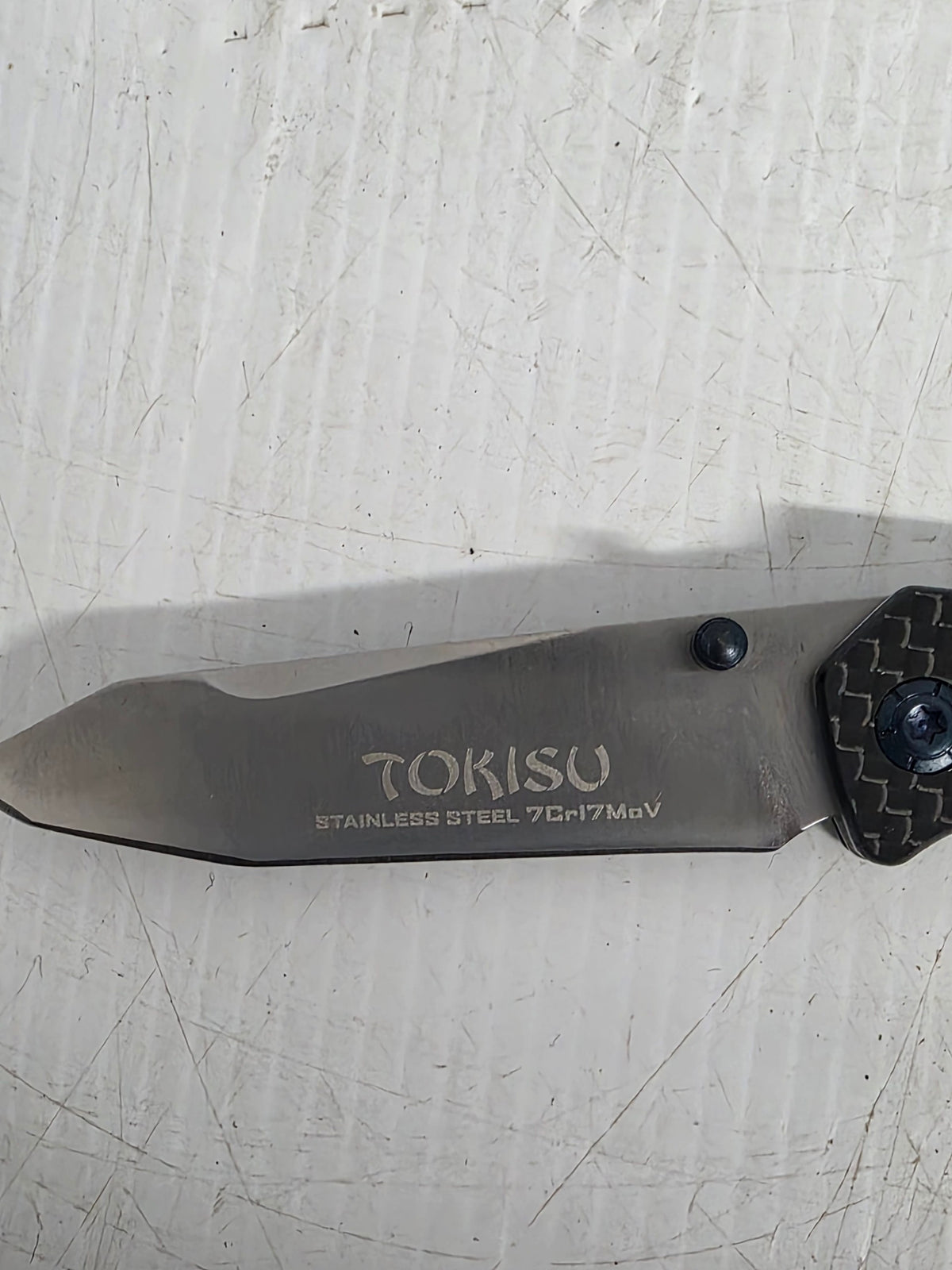 AL18451 Tokisu 6.6cm Stainless Steel Folding Knife (G10 Carbon Handle With Clip) | Fishing & Outdoor Knife - photo 6 of 6