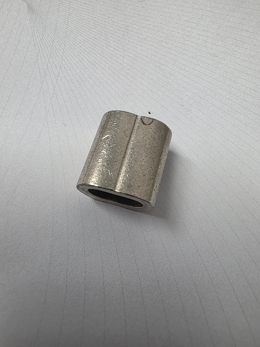 CP-164NP Swage Sleeve/Ferrule suits 1/4" Wire Clamp Nickel Plated Copper
