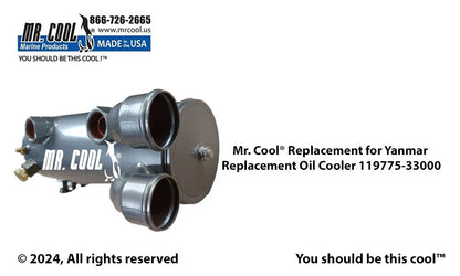 119775-33000 Aftermarket Yanmar 6LP/6LPA Oil Cooler | Sawley's Select Marine Parts
