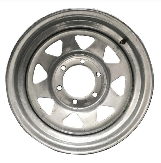 A1818G Mackay 1512 Dunbier 15" Galvanised Steel 6-Stud Wheel RIM ONLY (NO TYRE) | Marine Trailer Part