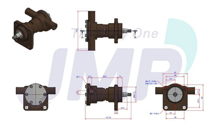 JPR-PK10IH Kohler GM58527 & Perkins M20 Seawater Pump Replacement JMP JPR - PK10IH