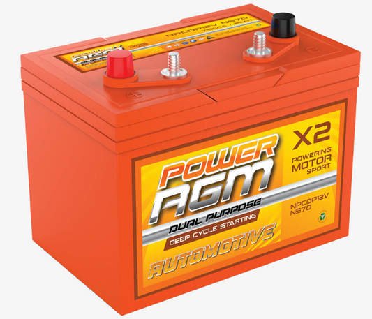NPCDP12VNS70L Power Crank 85 AH 710 CCA Battery | Dual Purpose AGM Automotive Deep Cycle Starting