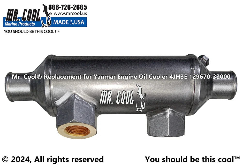 129670-33000 Aftermarket Yanmar 4JH3E Oil Cooler | Sawley's Select Marine Parts