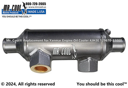 129670-33000 Aftermarket Yanmar 4JH3E Oil Cooler | Sawley's Select Marine Parts